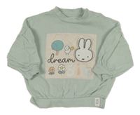 Světlezelená mikina s 3D králíkem - Miffy George