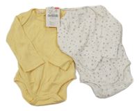Nové - 2x body - bílé květované + žluté Lefties