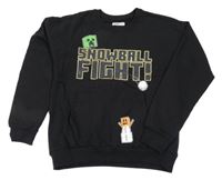Černá mikina s Minecraft Sinsay