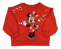 Červená mikina s Minnie Disney