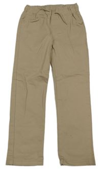 Béžové plátěné kalhoty 