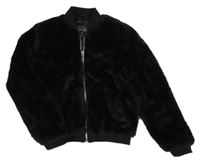 Černá kožešinová podšitá bunda C&A