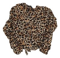 Béžovo-hnědá lehká leopardí halenka George