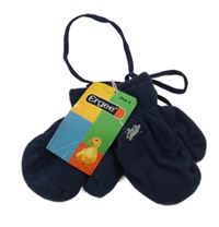 Nové - tmavomodré fleecové zateplené palcové rukavice Ergee