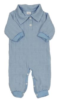 Světlemodrý overal s límečkem 