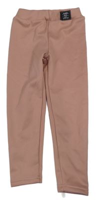 Starorůžové thermo legíny s nášivkou shein