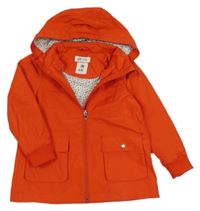 Červená šusťáková jarní bunda s kapucí H&M