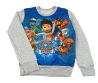 Šedo-modrá mikina s Tlapkovou patrolou