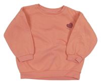 Meruňková mikina se srdíčkem F&F