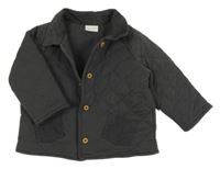 Tmavošedá prošívaná lehce zateplená mikina Next