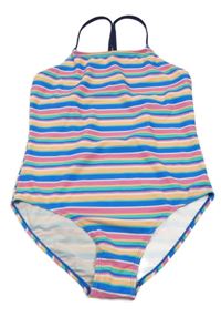 Nové - barevné pruhované jednodílné plavky MANGUUN