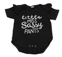 Černé body s nápisy a volánky 