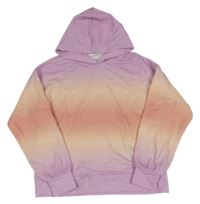 Lila-meruňková oversize mikina s kapucí S. Oliver