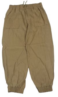 Hnědé volné cuff kalohty Zara