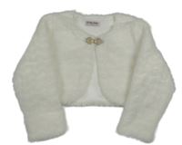 Bílé kožešinové podšité bolerko 