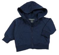 Tmavomodrá propínací mikina s kapucí Primark