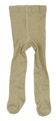 Smetanovo-zlaté třpytivé punčocháče H&M