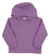 Fialová mikina s kapucí Hema