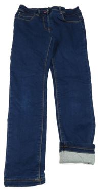 Tmavomodré teplákové podšité skinny rifle C&A