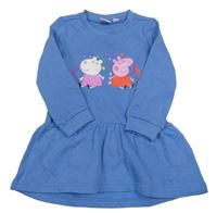 Modré teplákové šaty s Peppou a Zuzkou