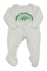 Bílo-zelený overal s duhou F&F