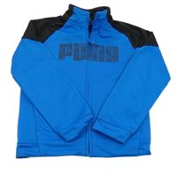 Modro-černá propínací sportovní mikina s logem Puma