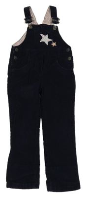 Tmavomodré laclové manšestráky s hvězdami Pocopiano