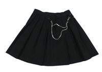 Černá skládaná sukně s řetízkem H&M