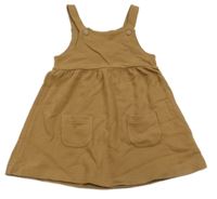 Hnědé žebrované laclové šaty C&A