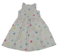 Bílo-barevné puntíkaté šaty H&M