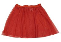 Červená tylová třpytivá sukně Primark