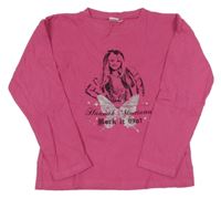 Fuchsiové triko - Hannah Montana 