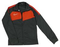 Antracitovo-červená propínací sportovní mikina Nike