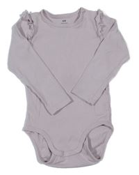 Pudrové žebrované body s volánky H&M