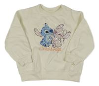 Smetanová mikina se Stitchem a Angel H&M