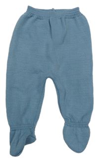 Modré pletené polodupky 