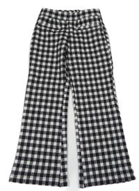 Černo-bílé kostkované flare legíny Zara