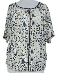 Dámská béžovo-černá vzorovaná halenka M&S