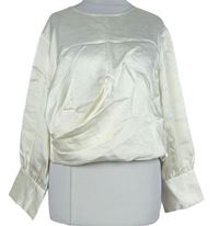 Dámská smetanová saténová crop halenka Zara 