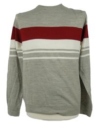 Pánský šedý pruhovaný lehký svetr Primark 