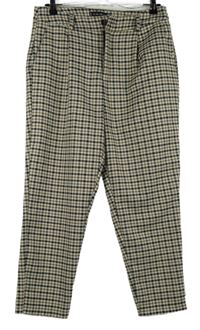 Dámské černo-hnědo-bílé vzorované kalhoty Amisu 