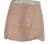 Dámská růžová koženková sukně New Look