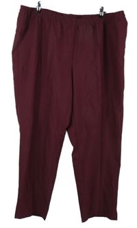 Dámské vínové kalhoty s puky vel. 56