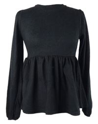 Dámský černý peplum svetr AX 