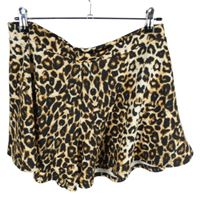 Dámské béžovo-černé vzorované sukňové kraťasy MissGuided 