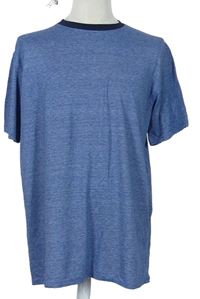 Pánské modré proužkované tričko Kangaroo Poo 