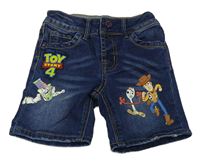 Tmavomodré riflové kraťasy s Toy Story Disney