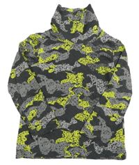 Šedo-černo-neonové zelený army rolák Lupilu