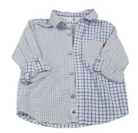 Bílo-modrá kostkovaná košile Mothercare