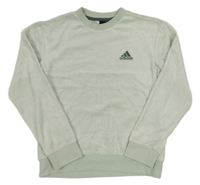 Světlezelená mikina s logem Adidas 
